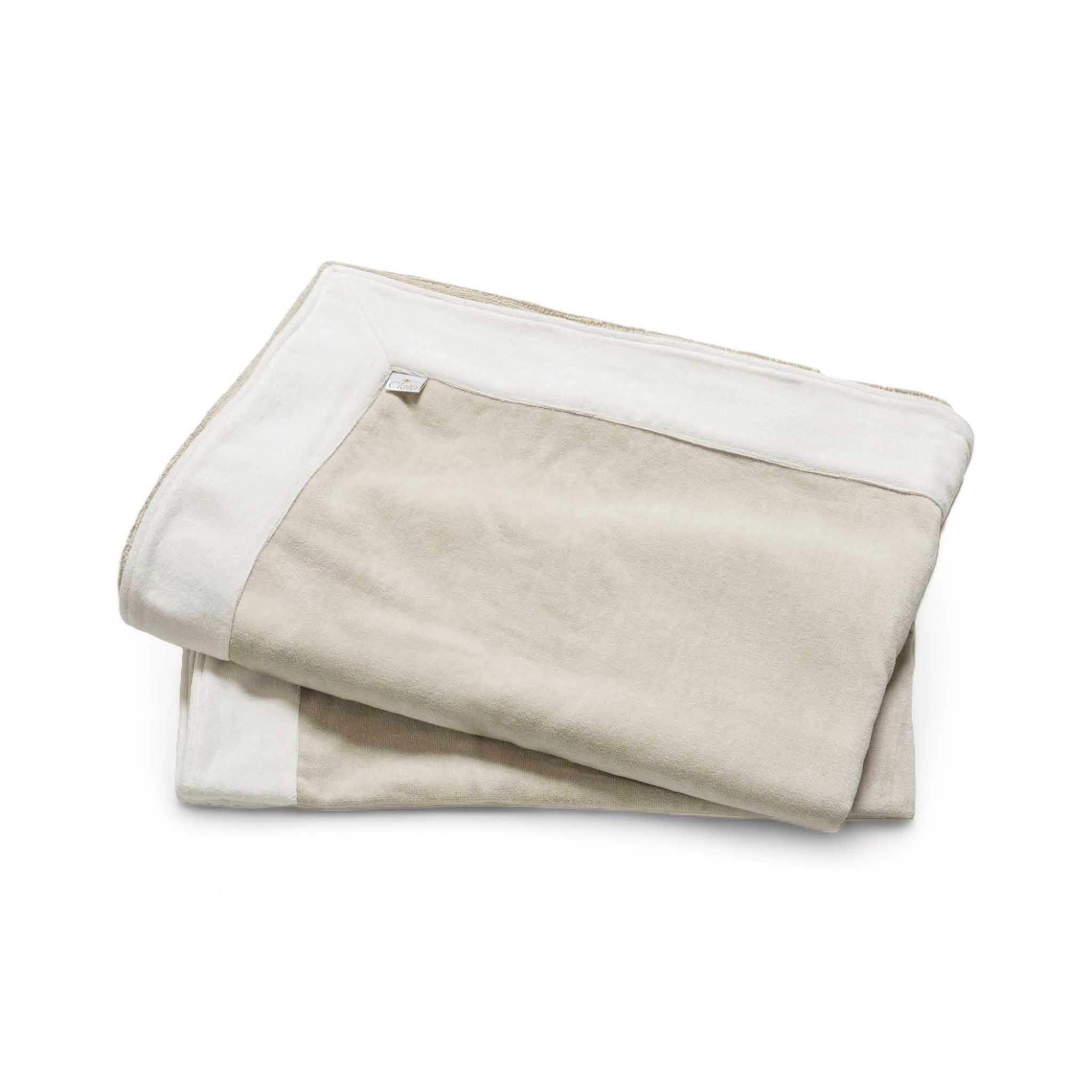 Telo mare con piano grezzo e bordo seta