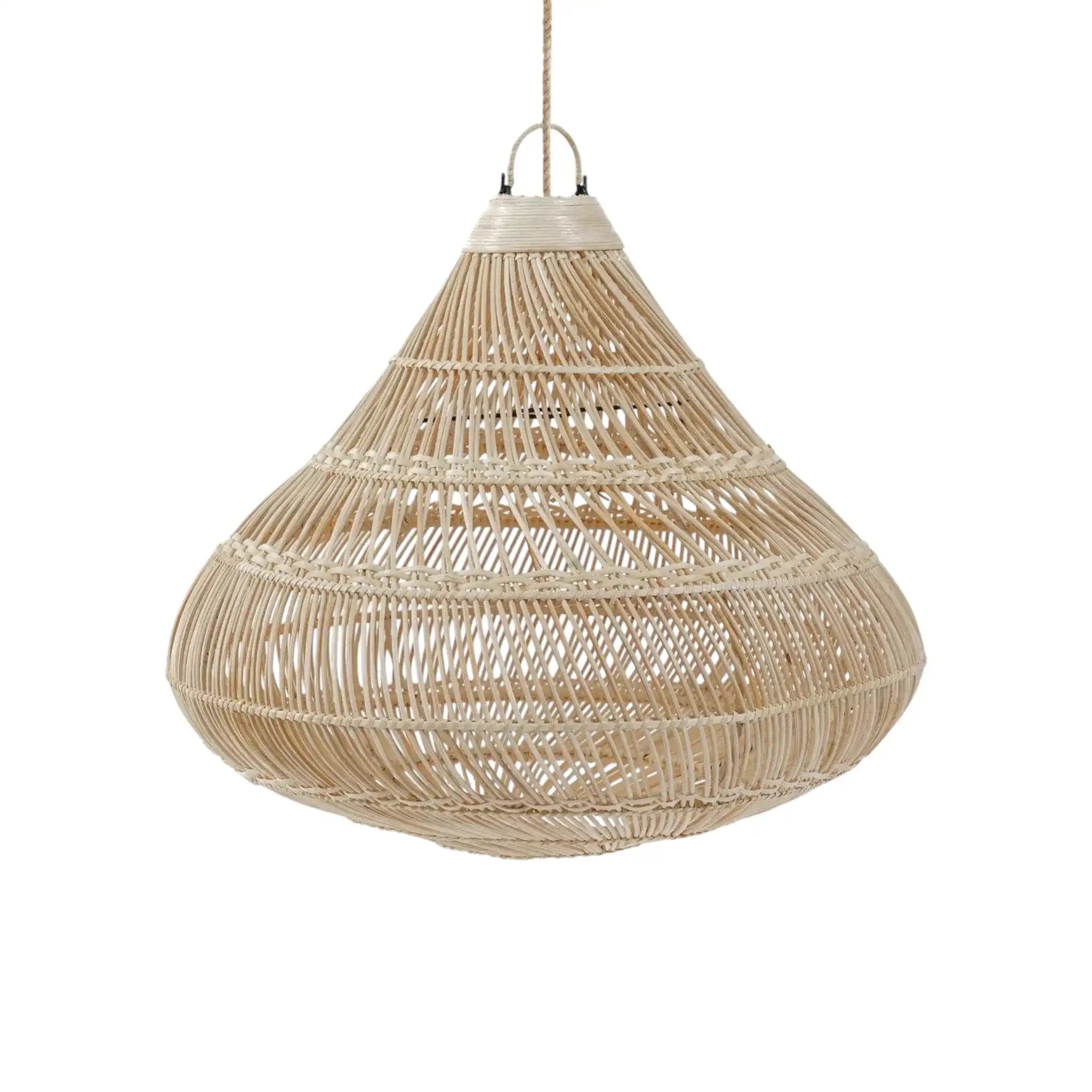 Drop lampada a sospensione in rattan