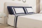 Double completo letto di lusso bianco blu