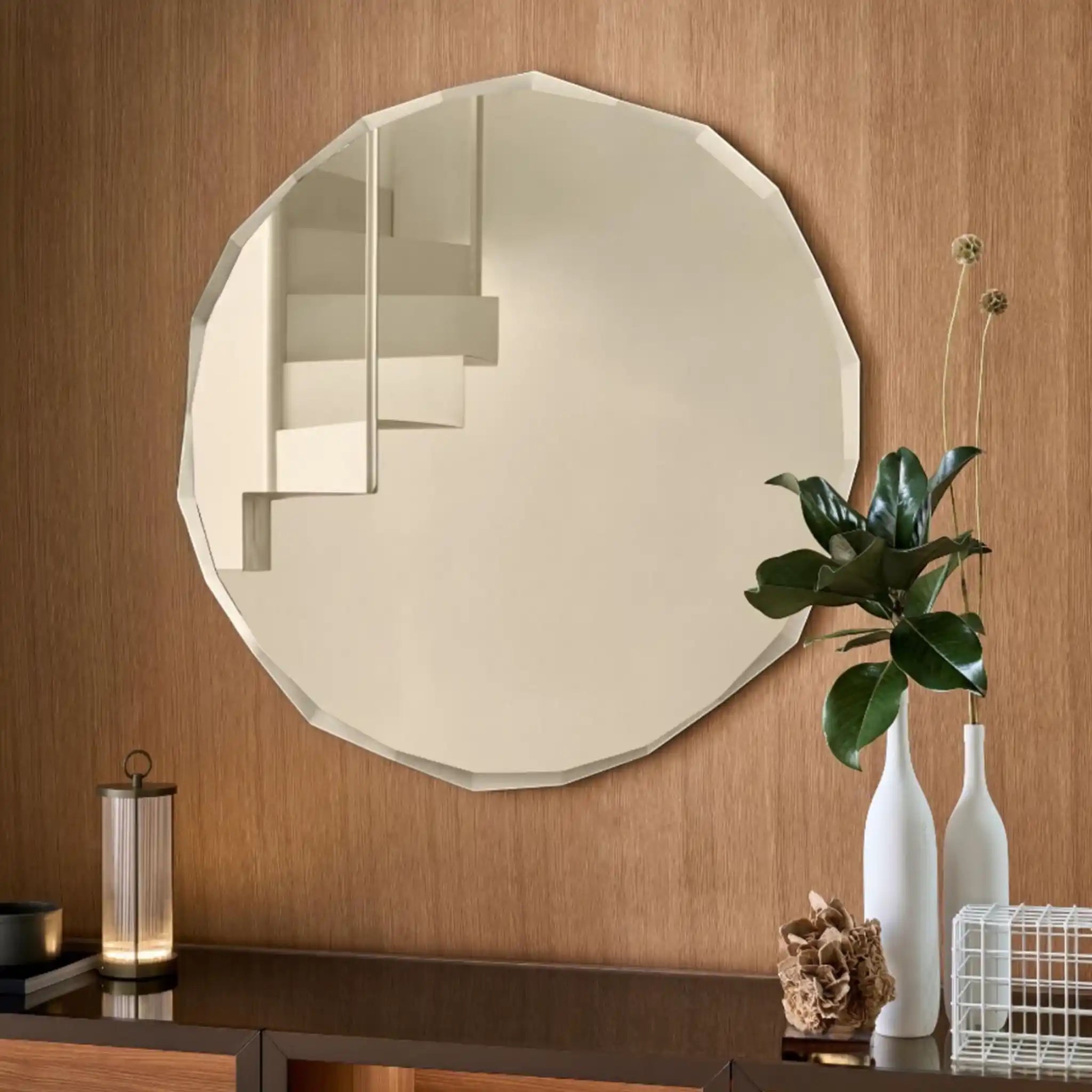 Specchio pandora in cristallo bronzato